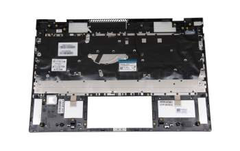 Keyboard incl. topcase DE (german) silver/black original suitable for HP Envy 13-aq0900