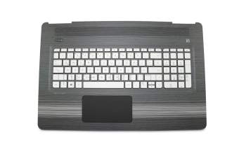 Keyboard incl. topcase DE (german) silver/black with backlight original suitable for HP Pavilion 17-ab200