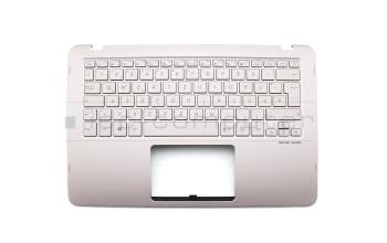 Keyboard incl. topcase DE (german) silver/rosé with backlight original suitable for Asus ZenBook Flip UX360CA