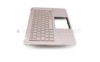 Keyboard incl. topcase DE (german) silver/rosé with backlight original suitable for Asus ZenBook Flip UX360UA