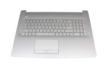 Keyboard incl. topcase DE (german) silver/silver (DVD) original suitable for HP 17-by3000