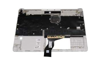 Keyboard incl. topcase DE (german) silver/silver (Fingerprint) original suitable for HP 15s-eq0000
