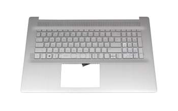 Keyboard incl. topcase DE (german) silver/silver original suitable for HP Chromebook 14b-na0000
