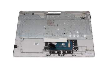 Keyboard incl. topcase DE (german) silver/silver with backlight (DVD) original suitable for HP 17-by3000
