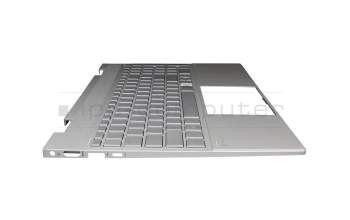 Keyboard incl. topcase DE (german) silver/silver with backlight (UMA) original suitable for HP Envy x360 15-ed0000