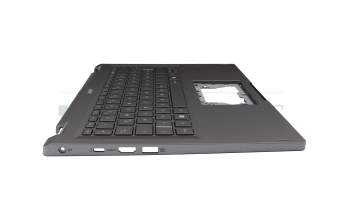 Keyboard incl. topcase DE (german) silver/silver with backlight original suitable for Acer Aspire 5 Spin (A5SP14-51MTN)