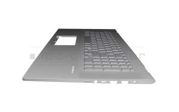 Keyboard incl. topcase DE (german) silver/silver with backlight original suitable for Asus VivoBook 17 F712EA