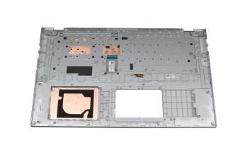 Keyboard incl. topcase DE (german) silver/silver with backlight original suitable for Asus VivoBook 17 S712EA