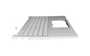 Keyboard incl. topcase DE (german) silver/silver with backlight original suitable for Asus VivoBook Pro 15 D3500QC