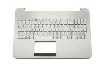 Keyboard incl. topcase DE (german) silver/silver with backlight original suitable for Asus VivoBook Pro N552VX