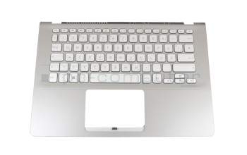 Keyboard incl. topcase DE (german) silver/silver with backlight original suitable for Asus VivoBook S14 S430FN