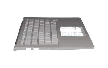Keyboard incl. topcase DE (german) silver/silver with backlight original suitable for Asus VivoBook S14 S430FN