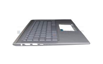 Keyboard incl. topcase DE (german) silver/silver with backlight original suitable for Asus ZenBook 14 UM431DA