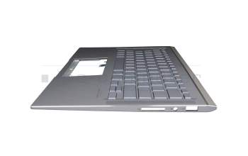Keyboard incl. topcase DE (german) silver/silver with backlight original suitable for Asus ZenBook 14 UM431DA