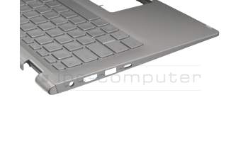 Keyboard incl. topcase DE (german) silver/silver with backlight original suitable for Asus ZenBook Flip 14 UM462DA
