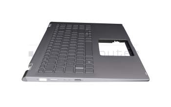 Keyboard incl. topcase DE (german) silver/silver with backlight original suitable for Asus ZenBook Flip 15 UX562FA