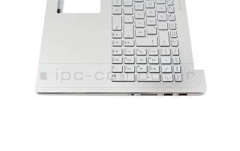 Keyboard incl. topcase DE (german) silver/silver with backlight original suitable for Asus ZenBook UX501JW