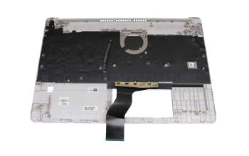 Keyboard incl. topcase DE (german) silver/silver with backlight original suitable for HP 15s-eq3000