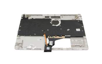 Keyboard incl. topcase DE (german) silver/silver with backlight original suitable for HP 15s-fq2000