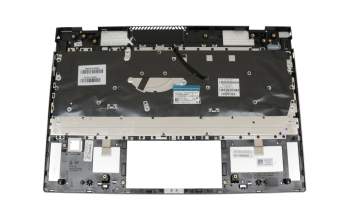 Keyboard incl. topcase DE (german) silver/silver with backlight original suitable for HP Envy 13-aq0100