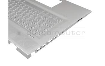 Keyboard incl. topcase DE (german) silver/silver with backlight original suitable for HP Envy 17-bw0000