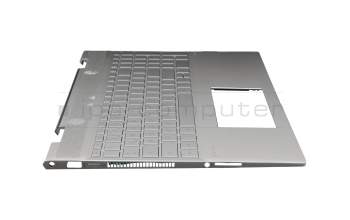 Keyboard incl. topcase DE (german) silver/silver with backlight original suitable for HP Envy x360 15-cn0100