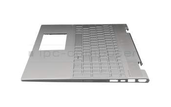 Keyboard incl. topcase DE (german) silver/silver with backlight original suitable for HP Envy x360 15-cn1800