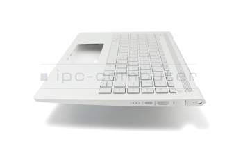 Keyboard incl. topcase DE (german) silver/silver with backlight original suitable for HP Pavilion 14-bf100