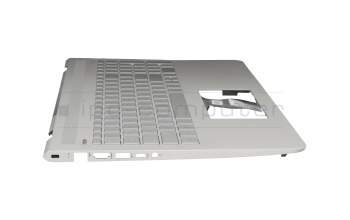 Keyboard incl. topcase DE (german) silver/silver with backlight original suitable for HP Pavilion 15-cc100