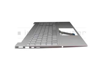 Keyboard incl. topcase DE (german) silver/silver with backlight original suitable for HP Pavilion 15-eg0000