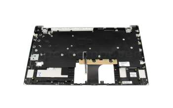 Keyboard incl. topcase DE (german) silver/silver with backlight original suitable for HP Pavilion 15-eg3000