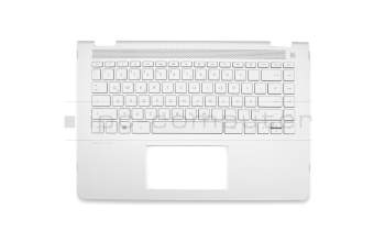 Keyboard incl. topcase DE (german) silver/silver with backlight original suitable for HP Pavilion x360 14-ba100