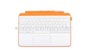 Keyboard incl. topcase DE (german) white/orange original suitable for Asus Transformer Mini T102HA