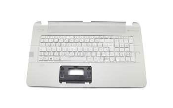 Keyboard incl. topcase DE (german) white/silver original suitable for HP Pavilion 17-f100