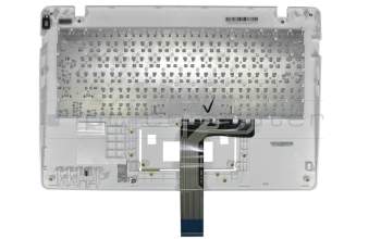 Keyboard incl. topcase DE (german) white/white original suitable for Asus R202CA