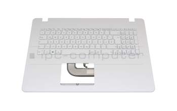 Keyboard incl. topcase DE (german) white/white original suitable for Asus R702UA