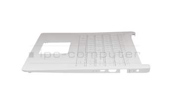 Keyboard incl. topcase DE (german) white/white original suitable for HP 14-bp000