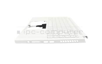 Keyboard incl. topcase DE (german) white/white with backlight (with pen compartment) original suitable for Acer ConceptD 3 Ezel (CC314-73G)