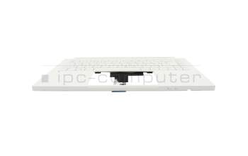 Keyboard incl. topcase DE (german) white/white with backlight (with pen compartment) original suitable for Acer ConceptD 3 Ezel (CC314-73G)