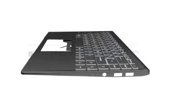 Keyboard incl. topcase FR (french) black/black with backlight original suitable for MSI Modern 14 B4M/B4MW (MS-14DK)