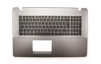 Keyboard incl. topcase FR (french) black/silver original suitable for Asus R751LB