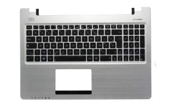 Keyboard incl. topcase FR (french) black/silver original suitable for Asus VivoBook S550CA