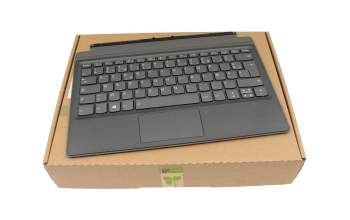 Keyboard incl. topcase FR (french) grey/black with backlight original suitable for Lenovo IdeaPad Miix 520-12IKB (20M3/20M4/81CG)