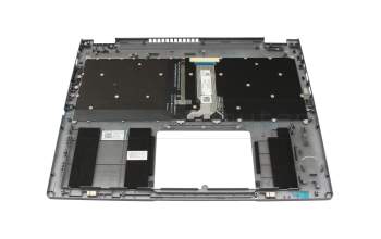 Keyboard incl. topcase FR (french) grey/grey with backlight original suitable for Acer Spin 5 (SP513-55N)