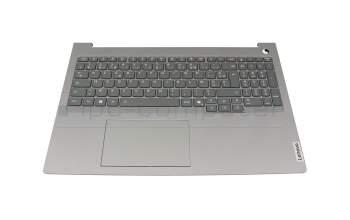 Keyboard incl. topcase FR (french) grey/grey with backlight original suitable for Lenovo ThinkBook 16 G8 IAL (21SK)