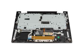 Keyboard incl. topcase FR (french) grey/grey with backlight original suitable for Lenovo Yoga C740-14IML (81TC)