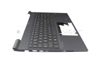 Keyboard incl. topcase FR (french) silver/black with backlight original suitable for HP 14s-fq0000