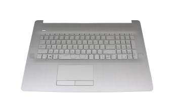 Keyboard incl. topcase FR (french) silver/silver (DVD) (PTP) suitable for HP 17-by4000