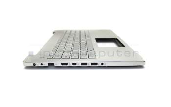 Keyboard incl. topcase FR (french) silver/silver with backlight original suitable for Asus N550JX