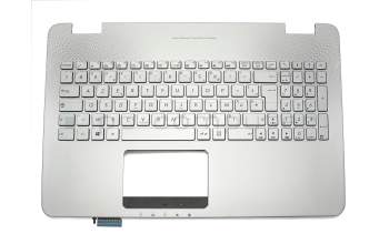 Keyboard incl. topcase FR (french) silver/silver with backlight original suitable for Asus ROG GL551JX